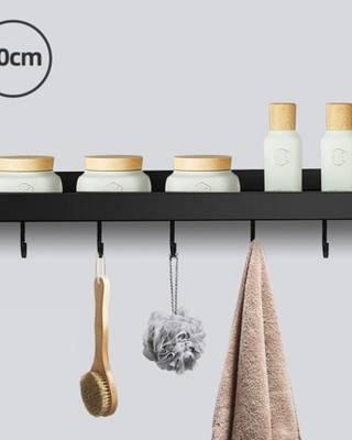 Bakeey Punch  free Kitchen Seasoning Rack Space Aluminum Bathroom Racks Hand  washing Toilet Storage Table Kitchen Pendant