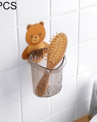 5 PCS Bathroom Rack Wall  mounted Toothpaste Toothbrush Storage Rack  Random Color