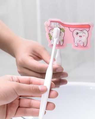 10 PCS Bathroom Washing Hook Toothbrush Holder  Pink 2 Hooks