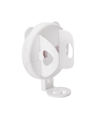 2 PCS Telescopic Toothbrush Holder Gravity  Sensing Storage Shelf Wall  Mounted Toothbrush Base  White