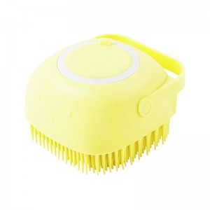4 PCS Multifunctional Silicone Household Bath Brush  Square Light Yellow
