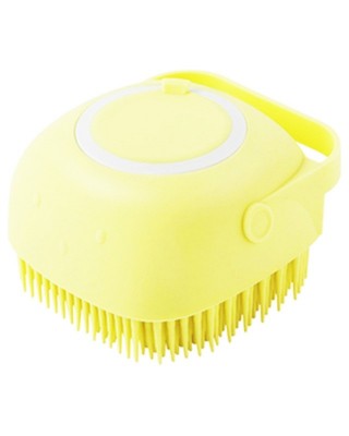 4 PCS Multifunctional Silicone Household Bath Brush  Square Light Yellow