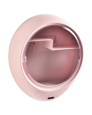 Creative Wall Mounted Cosmetic Storage Box Dust Proof Bathroom Toilet Wall Mounted Free Punch Skin Care Product Rack