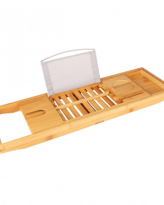 Multifunctional Bamboo Bathtub Rack Retractable Storage Shelf for Bathroom Multifunctional Bamboo Bathtub Rack Retractable Storage Shelf for Bathroom